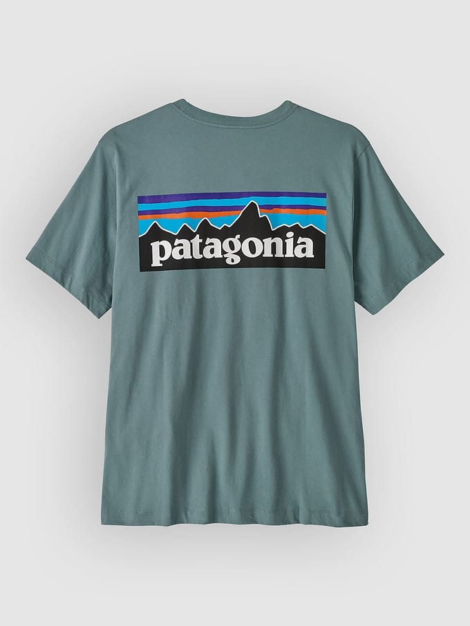 Patagonia P-6 Logo T-Shirt blauw