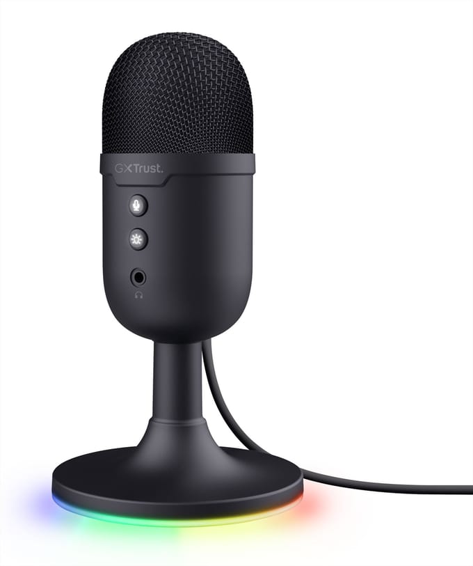 Trust GXT 234 Yunix - USB Microfoon - Gaming en Streaming - Cardioïde - RGB Verlichting - Zwart