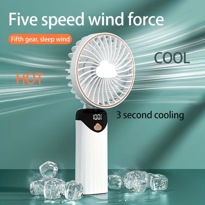 Elektrische Draagbare Ventilator Airconditioner Mini Koeler Oplaadbare Handventilatoren voor Huis Buiten Hand USB Conditionering Bladen