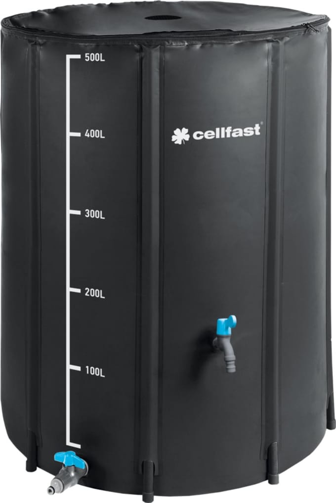 Cellfast 52-551 - Regenwatertank - 500L - Opvouwbaar - Kunststof