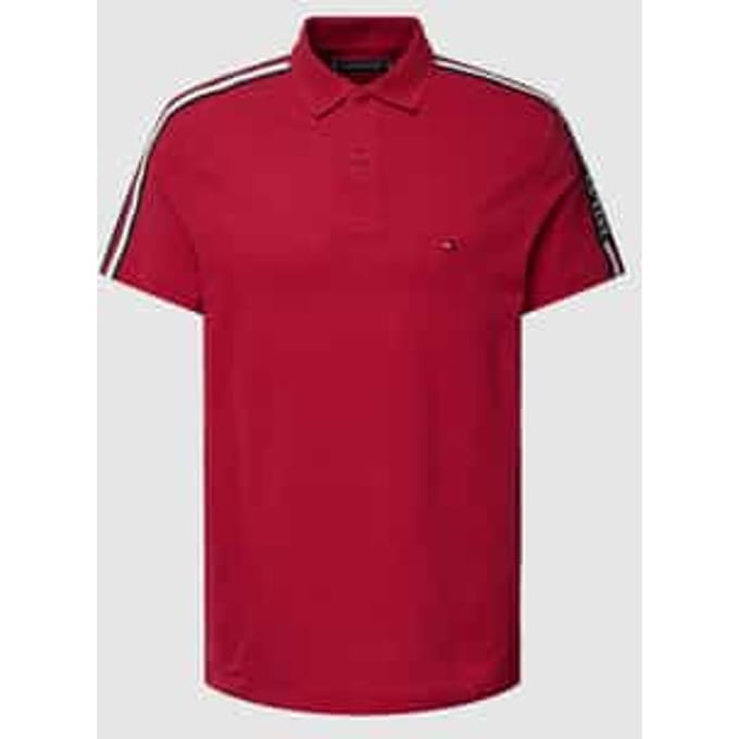 Regular fit poloshirt met contraststrepen