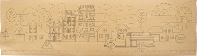 ARTYFETES - Brandweer tafelloper 140 x 40 cm