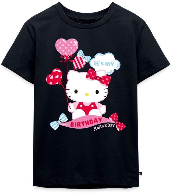 Hello Kitty Met Ballonnen Jarig Ontwerp Premium T Shirt Kinderen