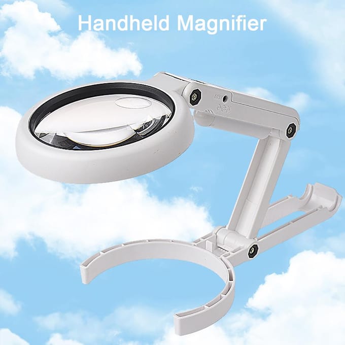 5X 11X Vergrootglas Dubbel Gebruik Tafellamp Super Helder Statief Antislip Handheld 8 LED Vergrootglas