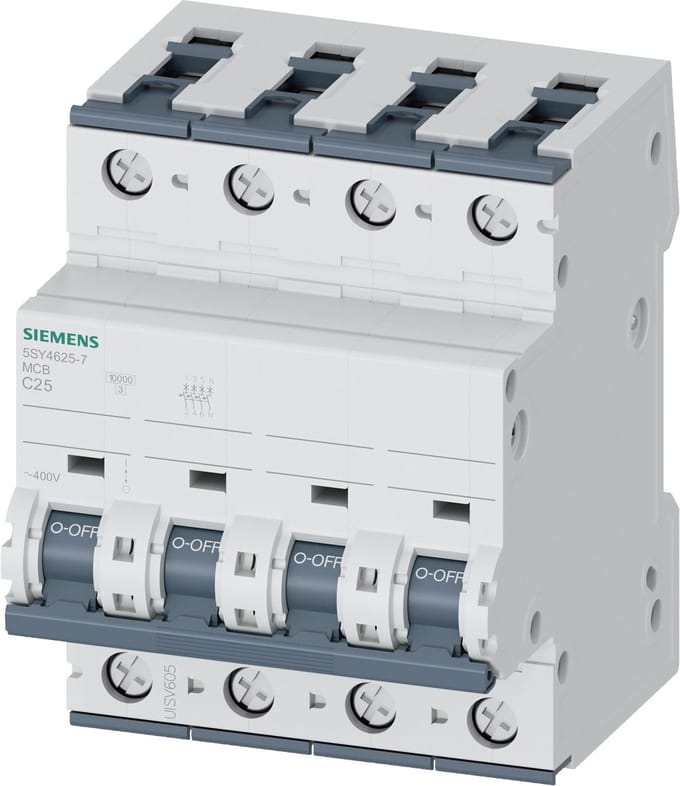 Siemens 5SY46257 5SY4625-7 Zekeringautomaat 25 A 230 V, 400 V