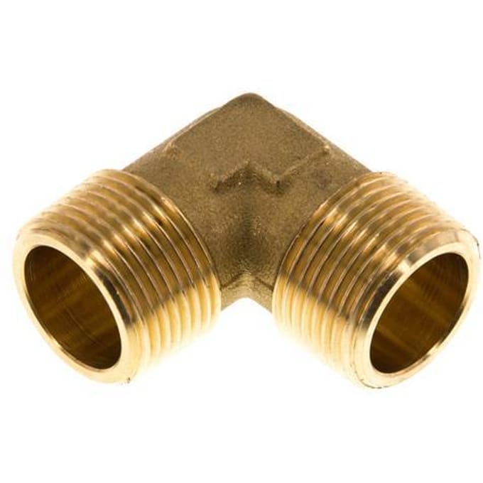 R 3/4'' Buitendraad Messing L-Fitting 90graden 16 Bar