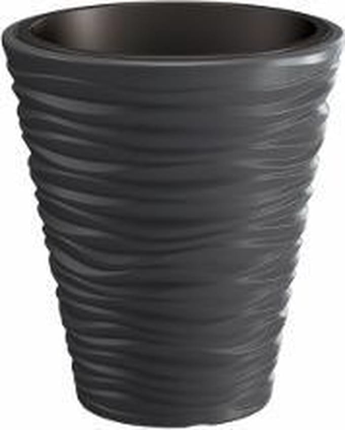 Bloempot Buiten Rond Sand 40cm ANTRACIET Prosperplast
