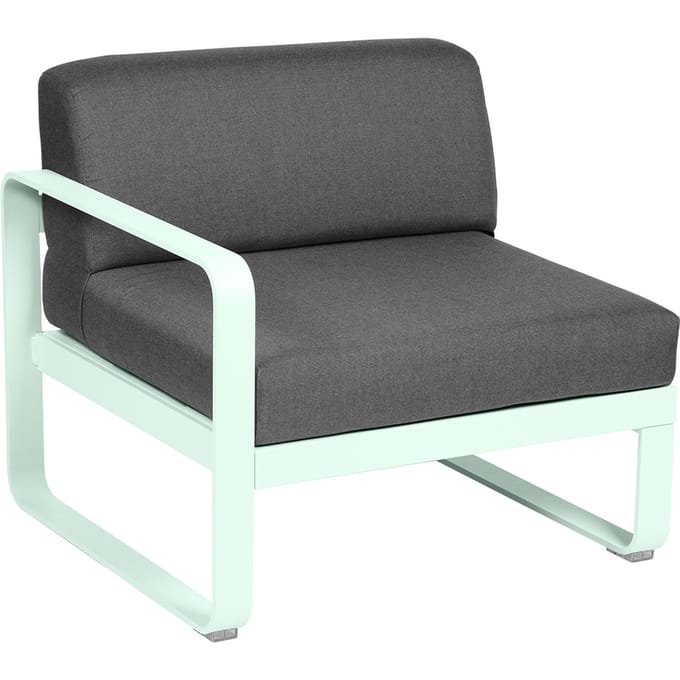 Fermob BELLEVIE Fauteuil Module links - A7 gletsjermunt - A3 grafietgrijs