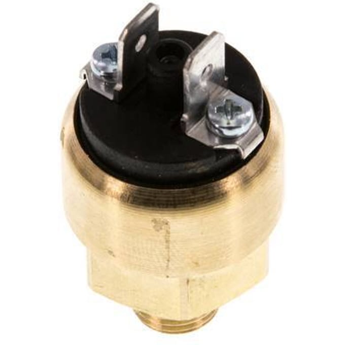 1 tot 10bar NC Messing Drukschakelaar G1/8'' 42VAC/DC Platte Stekker - PSL-B-N-1-10-C-FP