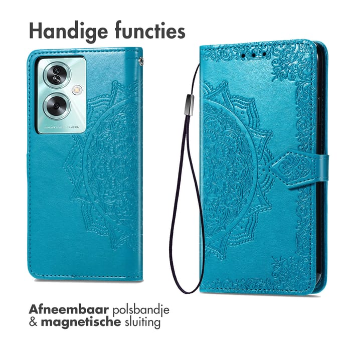 imoshion Hoesje - Geschikt voor Oppo A79 - Mandala Bookcase - Turquoise