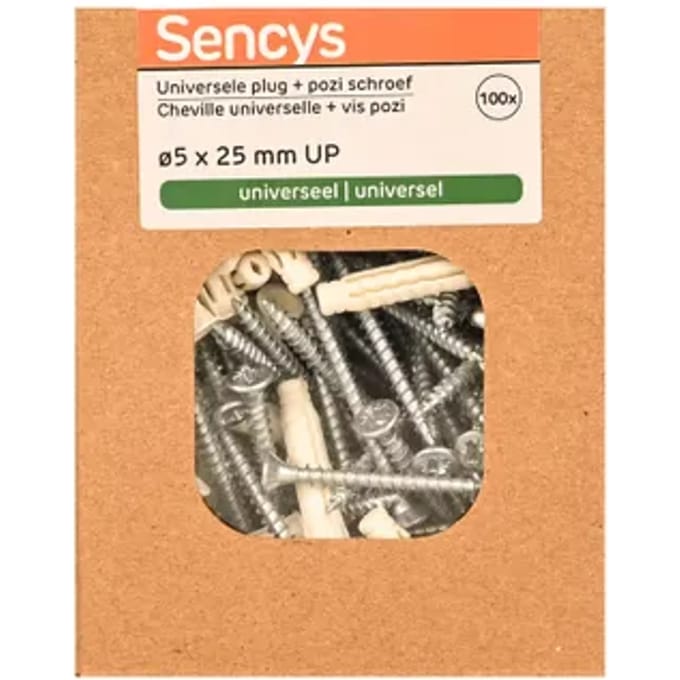 Sencys Universele Plug Nylon - Diam. 5x25mm - 100 Stuks