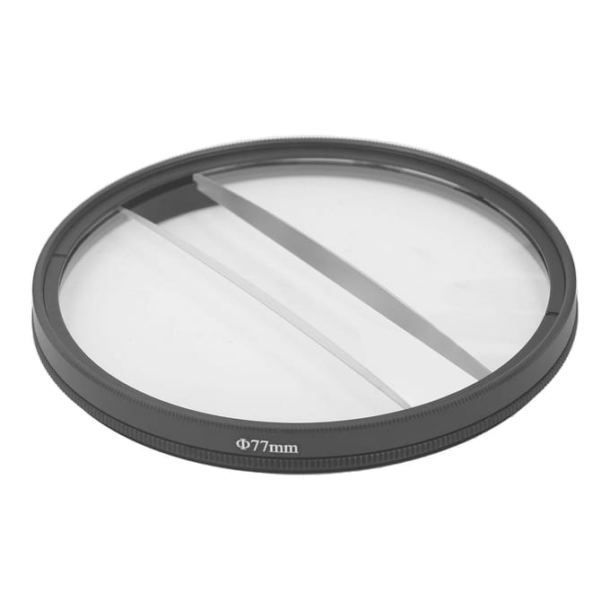 Dubbel Halve Maan Prisma Special Effect Filter Camera Middenveld Scheiding Dioptrie Filter 67mm / 2.64in