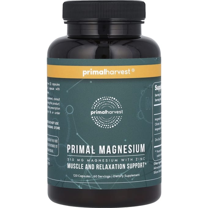 Primal Harvest, Primal Magnesium, 310 mg, 120 capsules (155 mg per capsule)