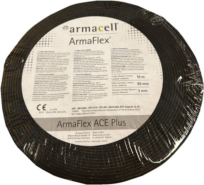 Armaflex Ace Plus tape zelfklevend 50mm breed - 15 meter per rol - 3mm dik