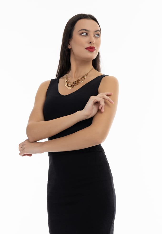 faina Gebreide tanktop