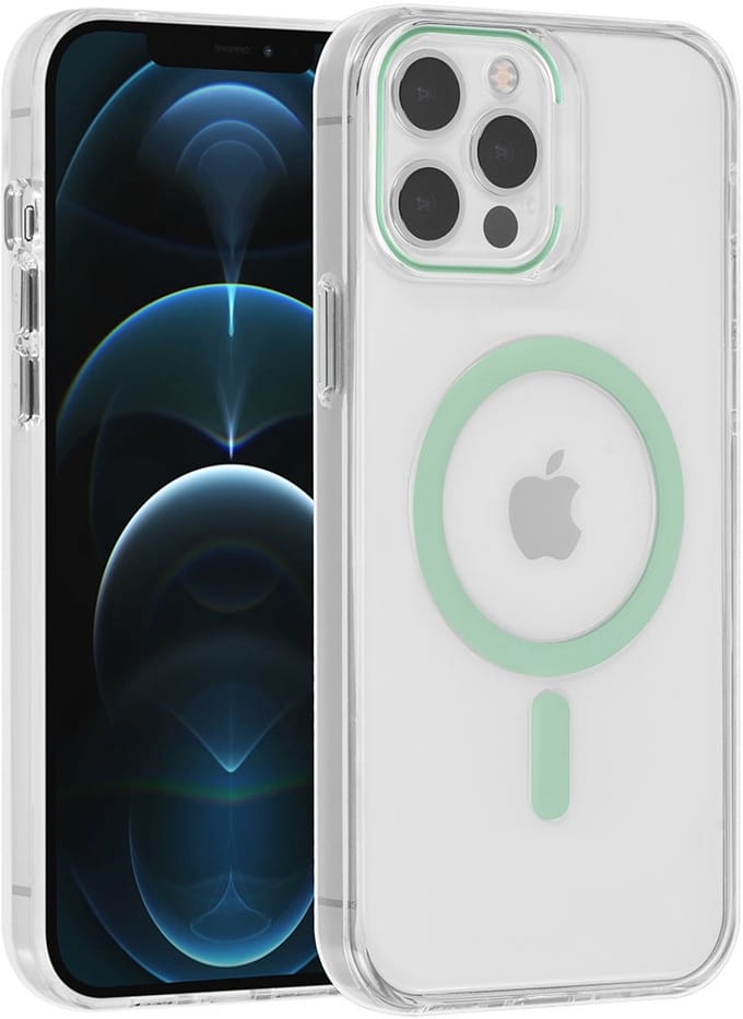 UNIQ Accessory iPhone 12 Pro Max Hardcase Backcover magsafe compatible - transparant - Groen