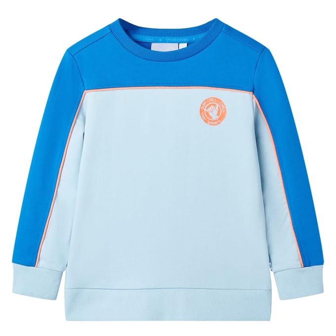 vidaXL - Kindertrui - 116 - felblauw - en - lichtblauw