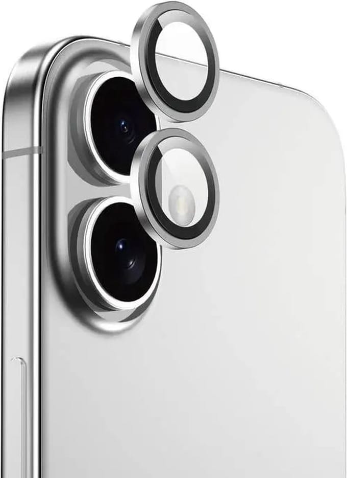 Individuele Ring Cover Camera Lens Protector Geschikt voor: iPhone 16 Plus - HD Heldere Bubble Free Bescherming (Zilver)