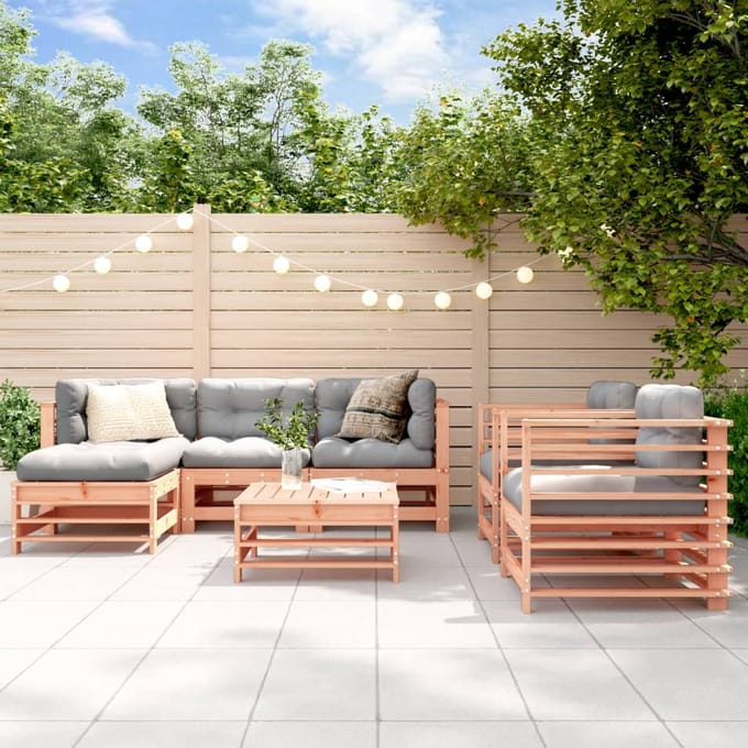 vidaXL - 7-delige - Loungeset - massief - douglashout
