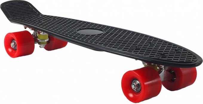 Sajan - Skateboard - Penny board - Zwart-Rood - 22.5 inch - 56cm