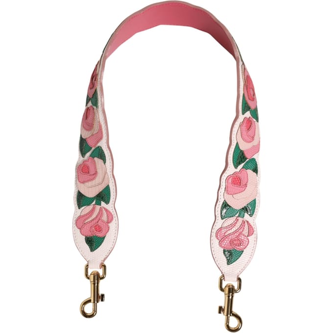 Dolce & Gabbana Schoudertas Accessoire van Wit Bloemend Kalfshuid
