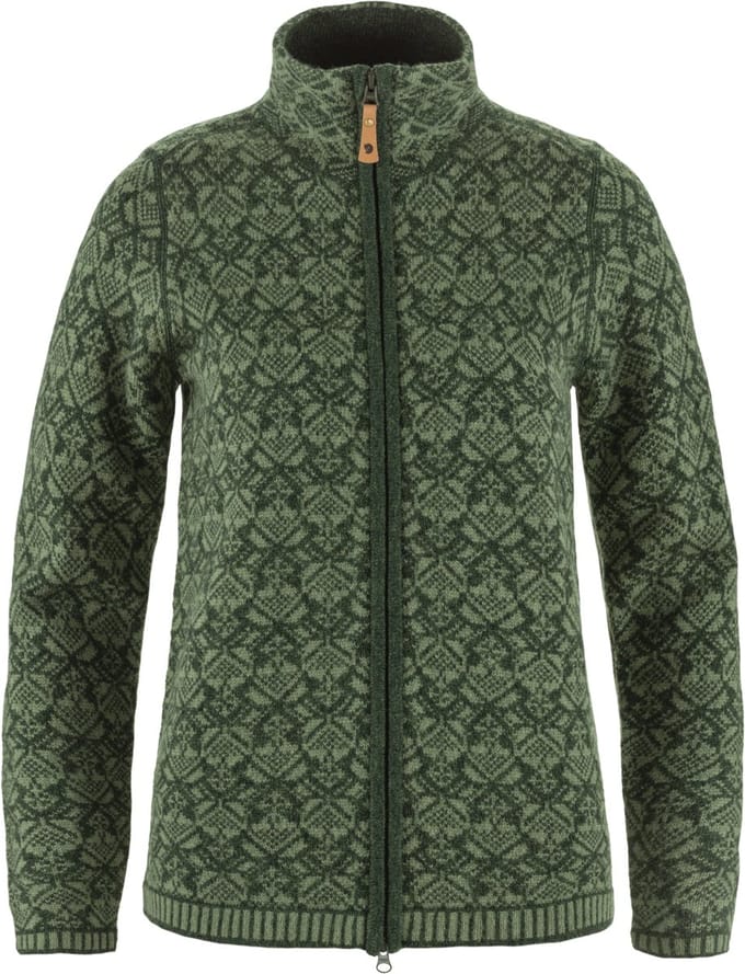 Fjallraven Snow Cardigan Women - Vest - Wol - Dames - Deep Forest - Maat S