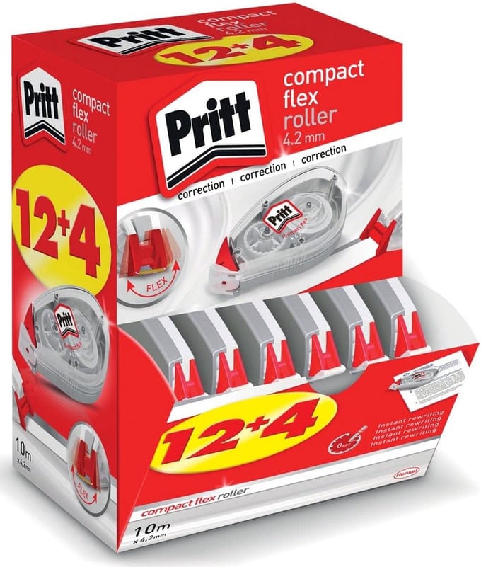 Correctieroller Compact Flex met Push-Pull Functie - 16 Stuks