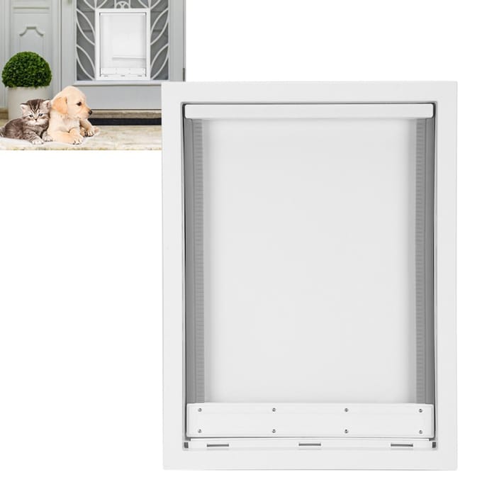Groot Huisdierluik voor Honden Installatie Eenvoudig Honden Huisdier Hek Speciale Ingang en Uitgang Huisdierluik Wit wit