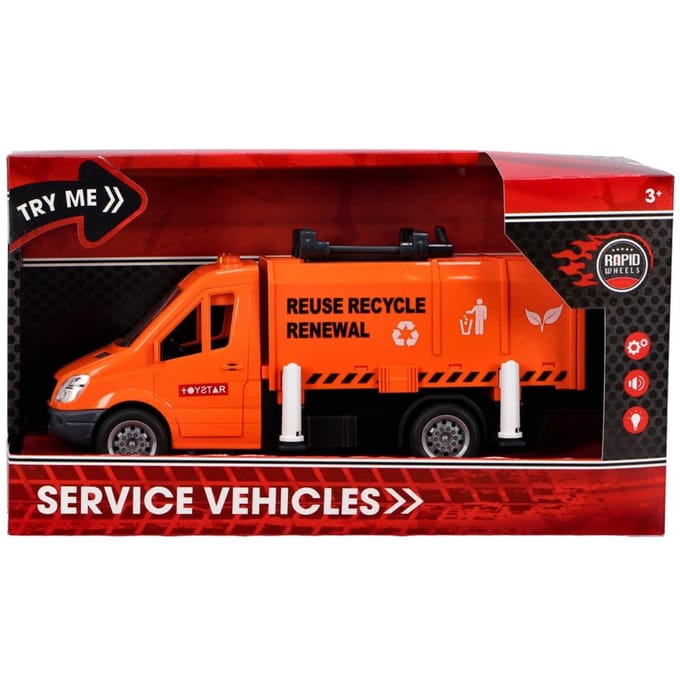 Rapid Wheels Vuilniswagen Met Licht En Geluid En Frictie