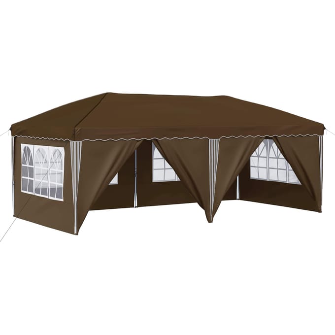 vidaXL - Pop-up - Feesttent - 575 - x - 288 - x - 245 - cm - Taupe