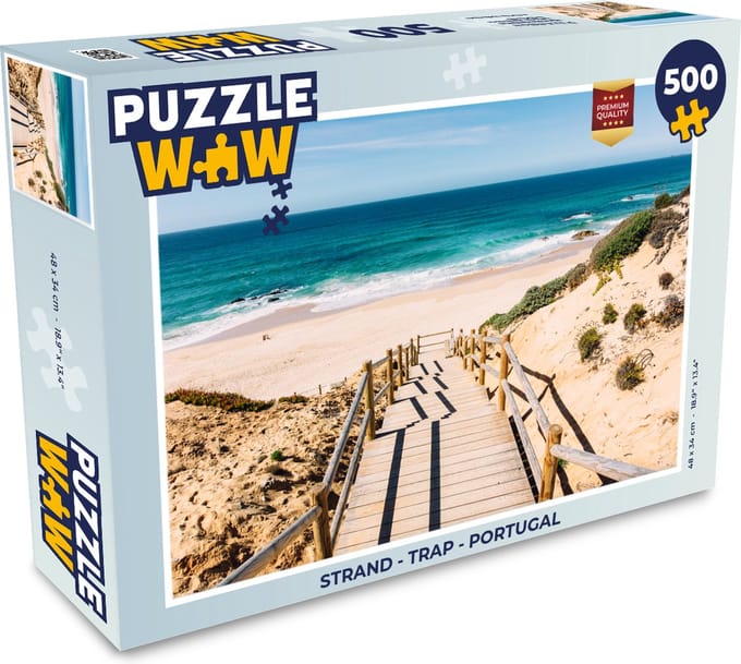 Puzzel Strand - Trap - Portugal - Legpuzzel - Puzzel 500 stukjes