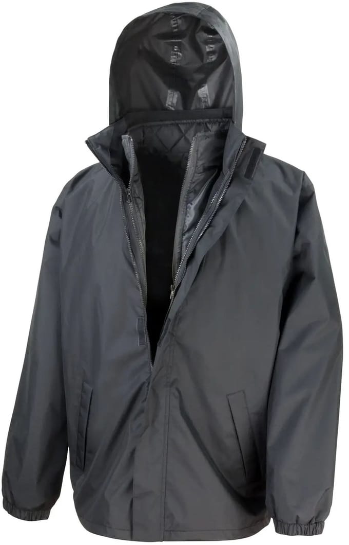Result 3-in-1 Jacket With Quilted Bodywarmer RT215X - Black - 3XL