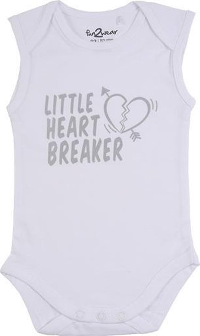 Fun2Wear Romper little heart white maat 68