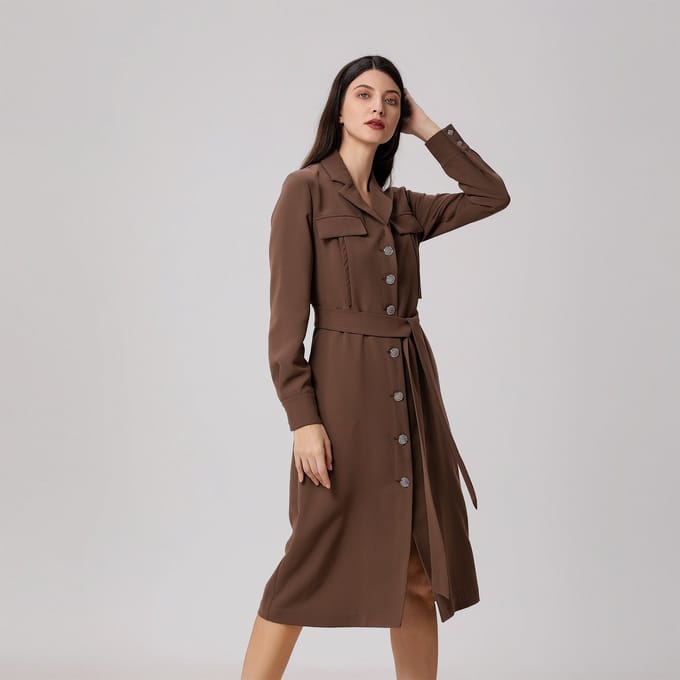 Minimalistische safari-stijl jurk