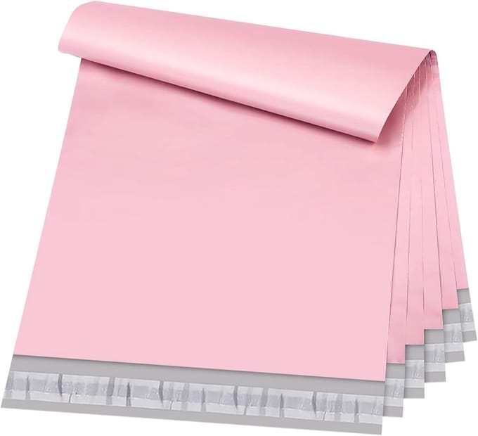 Large Poly Mailers 19x25 cm - 50 stuks - Waterdichte Verzendzakken voor Kleding - Roze