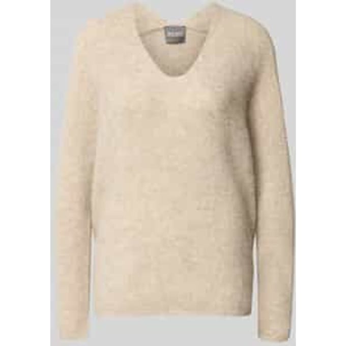 Gebreide pullover van wolmix met v-hals model 'THORA'