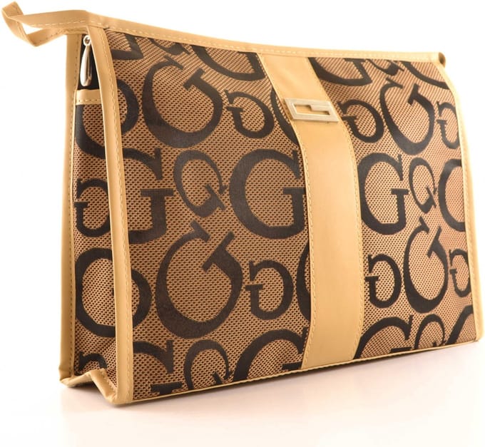 Gérard Brinard toilettas jacquard tas bruin - 1 rits