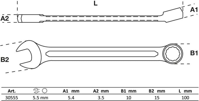 BGS Steekringsleutel - 5,5 mm