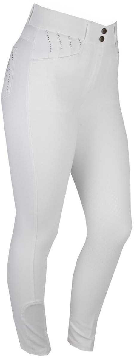 Mondoni Crystal High Waist KG Rijbroek - Maat: 44 - Wit - Polyamide