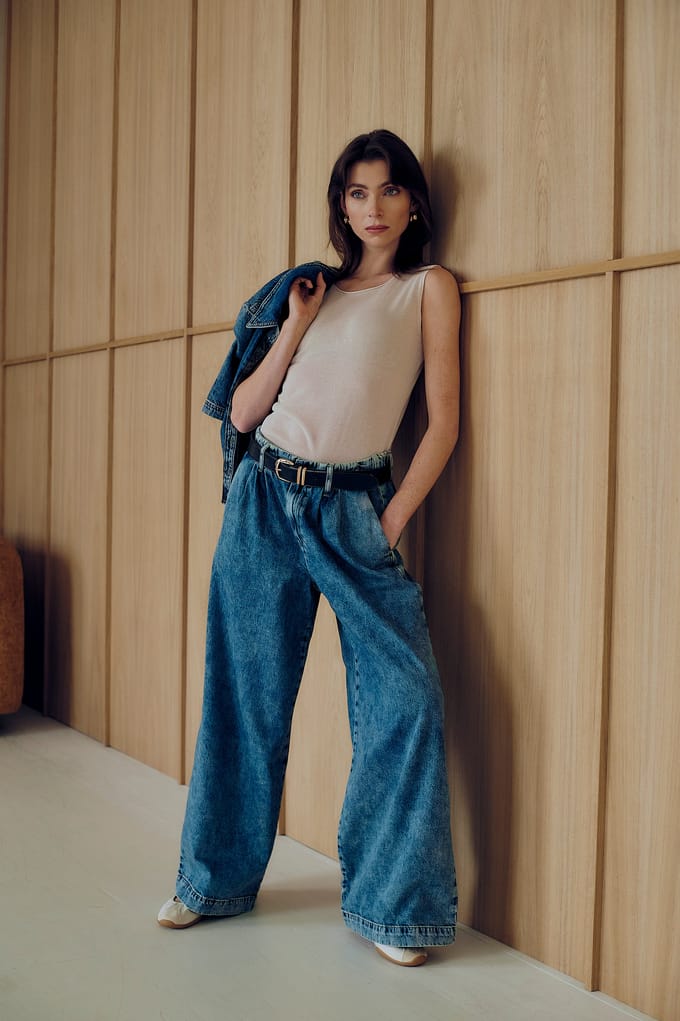 Amaya hopcar loose jeans | Random Blue - Random Blue / 44