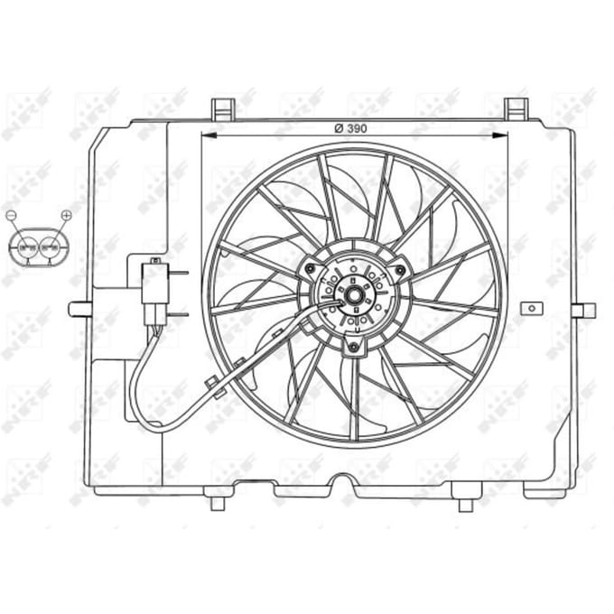 Koelventilatorwiel, motorkoeling NRF 47067