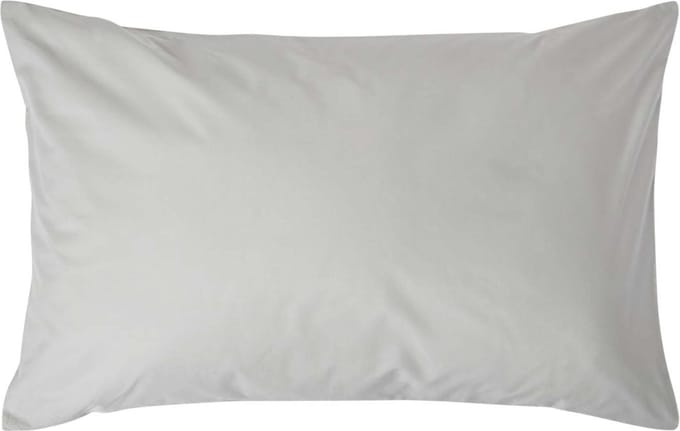 Homescapes Kussensloop 50x75 cm – Zilvergrijs – 100% Egyptisch Perkal Katoen – 200 TC