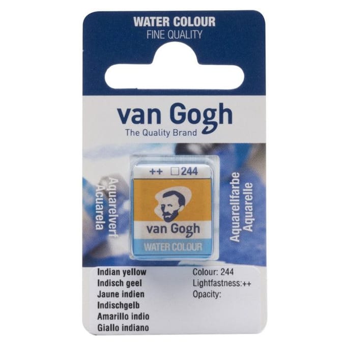 Peinture aquarelle van Gogh godet jaune indien 244 jaune