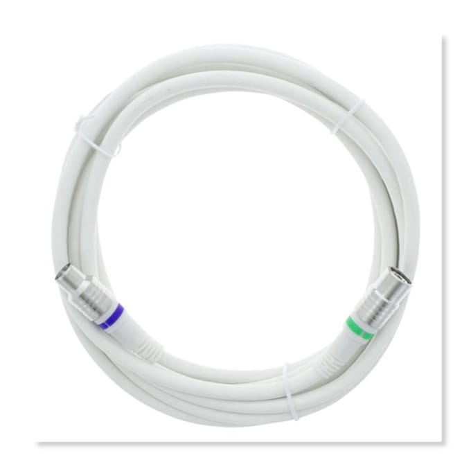 Q-Link coax kabel KK stekker recht wit 3 meter