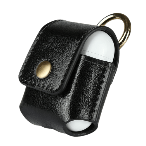 Mocaa Echt Leder AirPods 1/2 Case Zwart