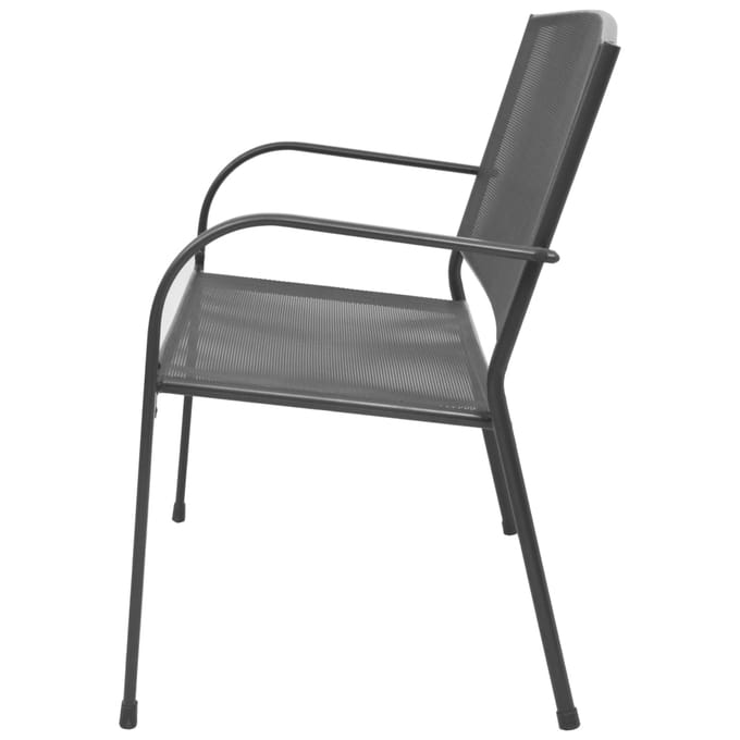 vidaXL - Tuinbank - 108 - cm - staal - en - mesh - antraciet