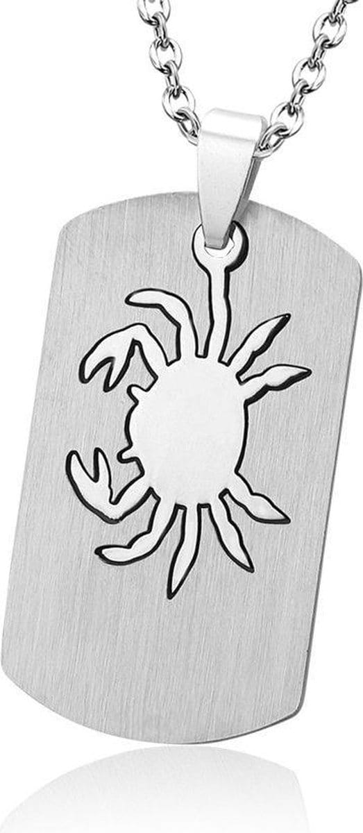 Montebello Ketting Kreeft - 316L Staal - Horoscoop - 50x22mm - 60cm