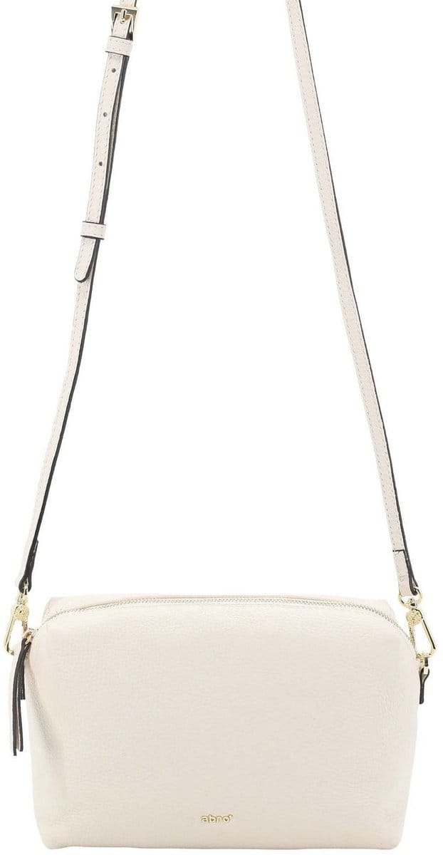 abro Leren schoudertas Leather Agave Crossbody Bag Kaia Beige crème