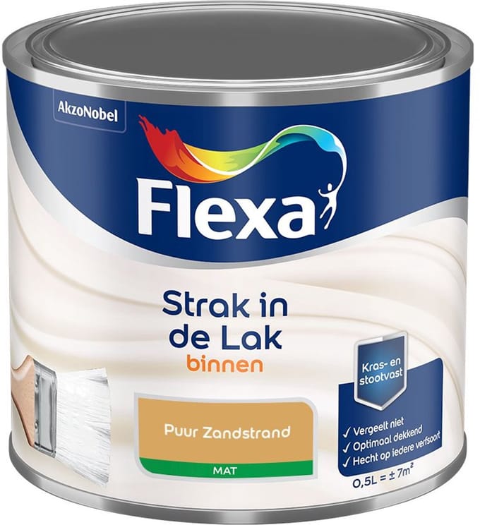 Flexa - Strak In De Lak Binnenlak Mat - Puur Zandstrand - Mengverf - 500 Ml