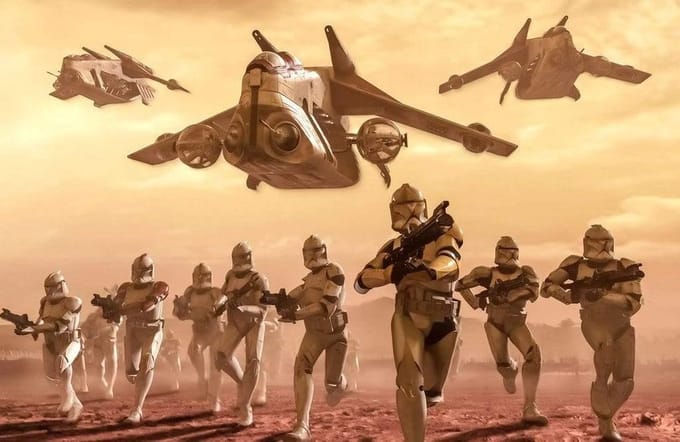 Fotobehang - Star Wars Classic Clone Trooper 400x260cm - Vliesbehang